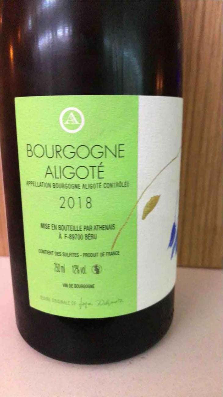 Bourgogne Aligoté - Château de Béru - Athénaïs de Béru -2018