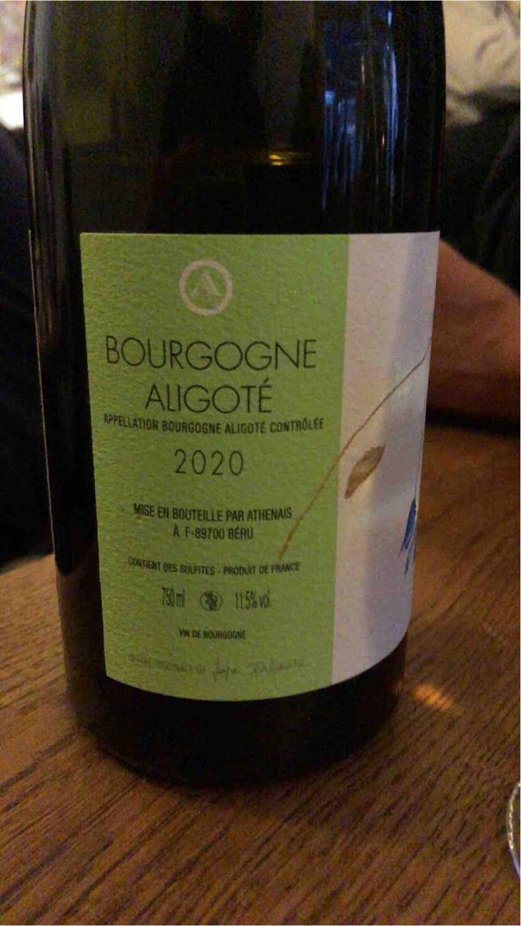 Bourgogne Aligoté - Château de Béru - Athénaïs de Béru -2018