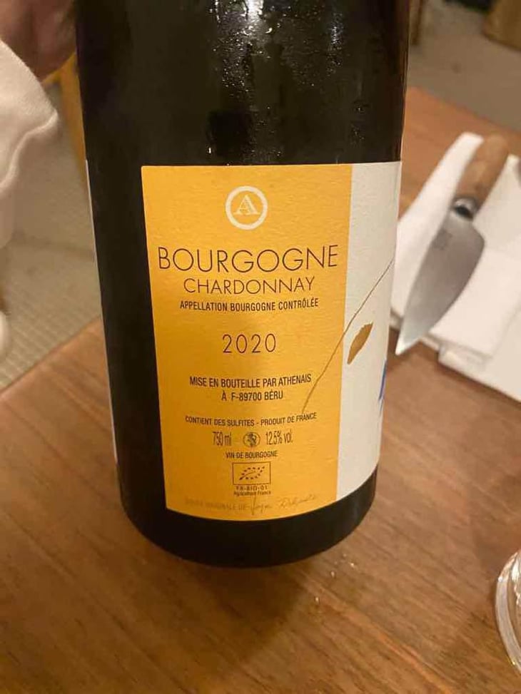 Bourgogne Chardonnay - Château de Béru - Athénaïs de Béru 