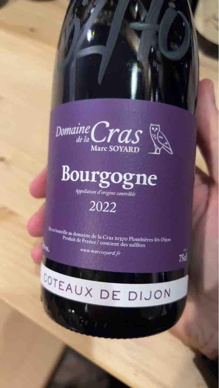 Bourgogne Côteaux de Dijon Rouge - Domaine de la Cras - Marc Soyard 