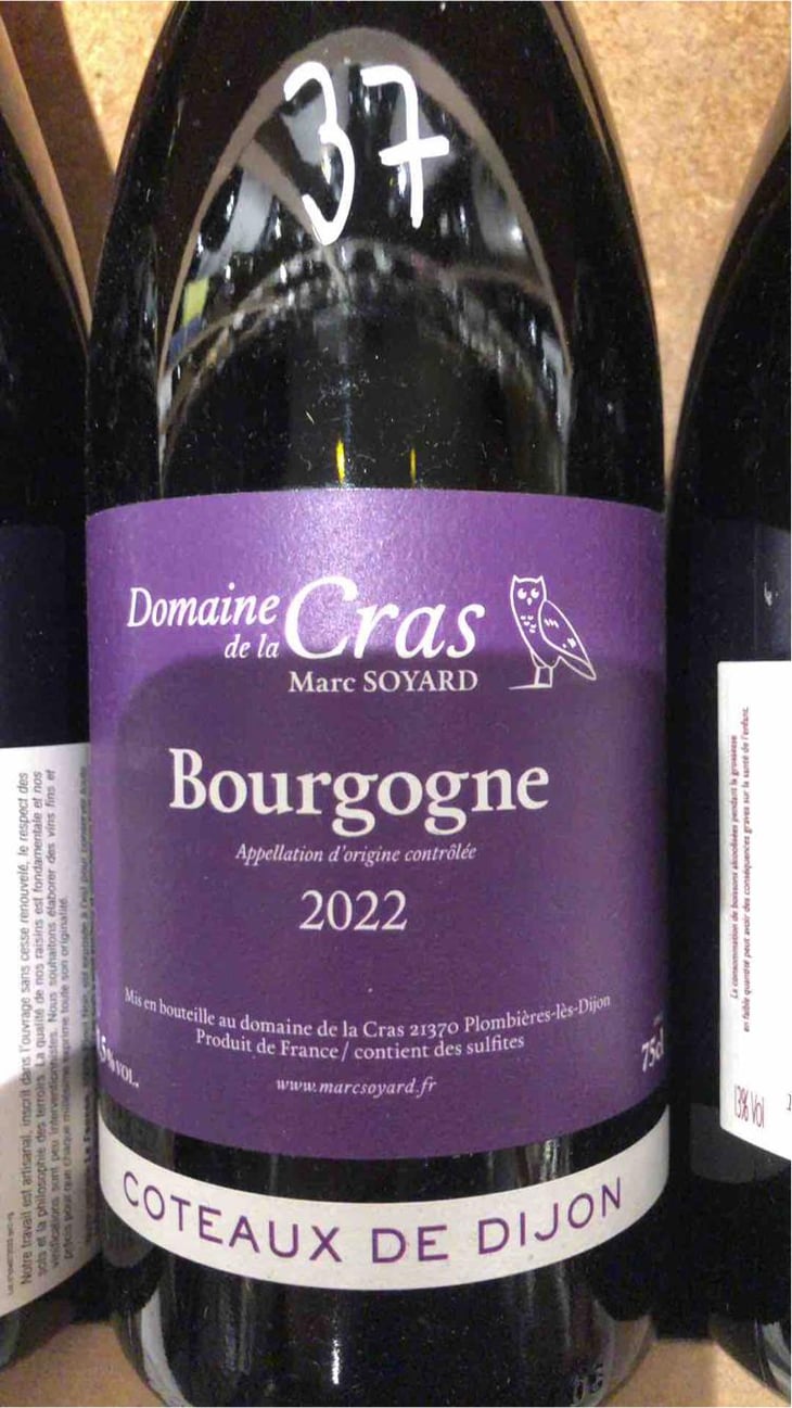 Bourgogne Côteaux de Dijon Rouge - Domaine de la Cras - Marc Soyard 