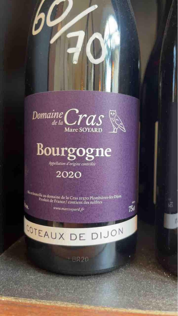 Bourgogne Côteaux de Dijon Rouge - Domaine de la Cras - Marc Soyard 