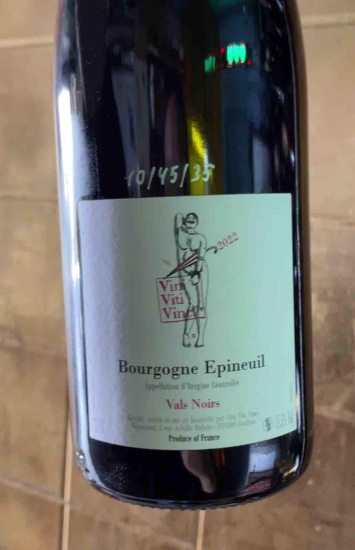 Bourgogne Epineuil "Vals Noir" - Vini Viti Vinci - Nicolas Vauthier "Kikro" 