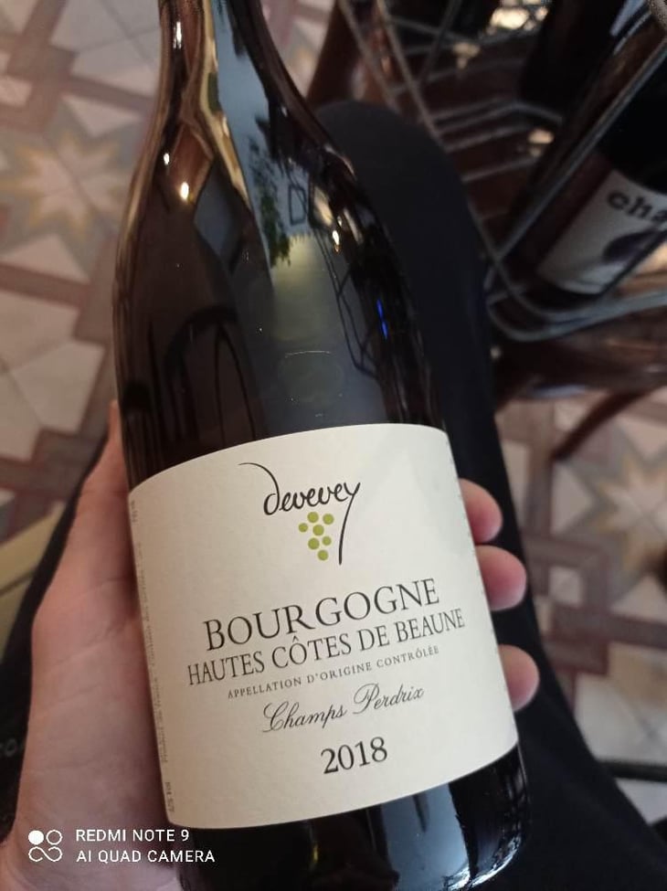 Bourgogne Hautes Cotes De Bene "Champs Pedrix" - Devevey - Jean-Yves Devevey -2018