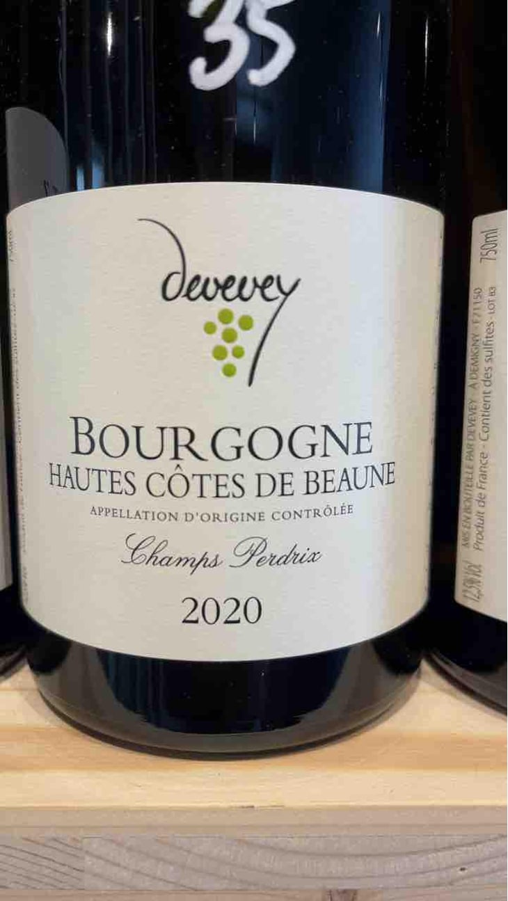 Bourgogne Hautes Cotes De Bene "Champs Pedrix" - Devevey - Jean-Yves Devevey -2018