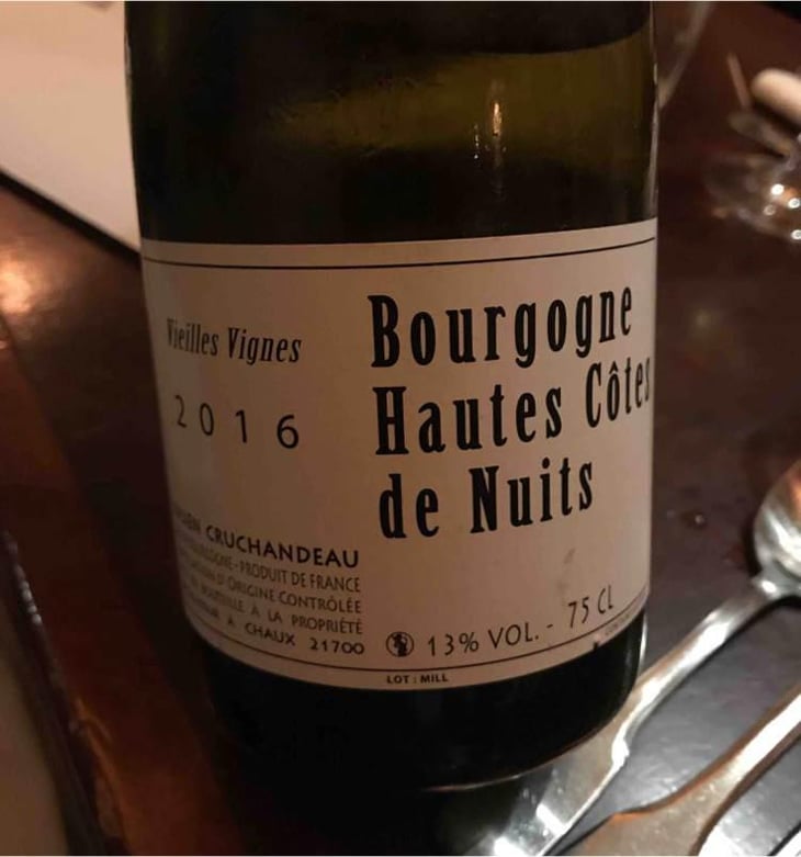 Bourgogne hautes Côtes De nuits - Domaine Cruchandeau - Julien Cruchandeau 