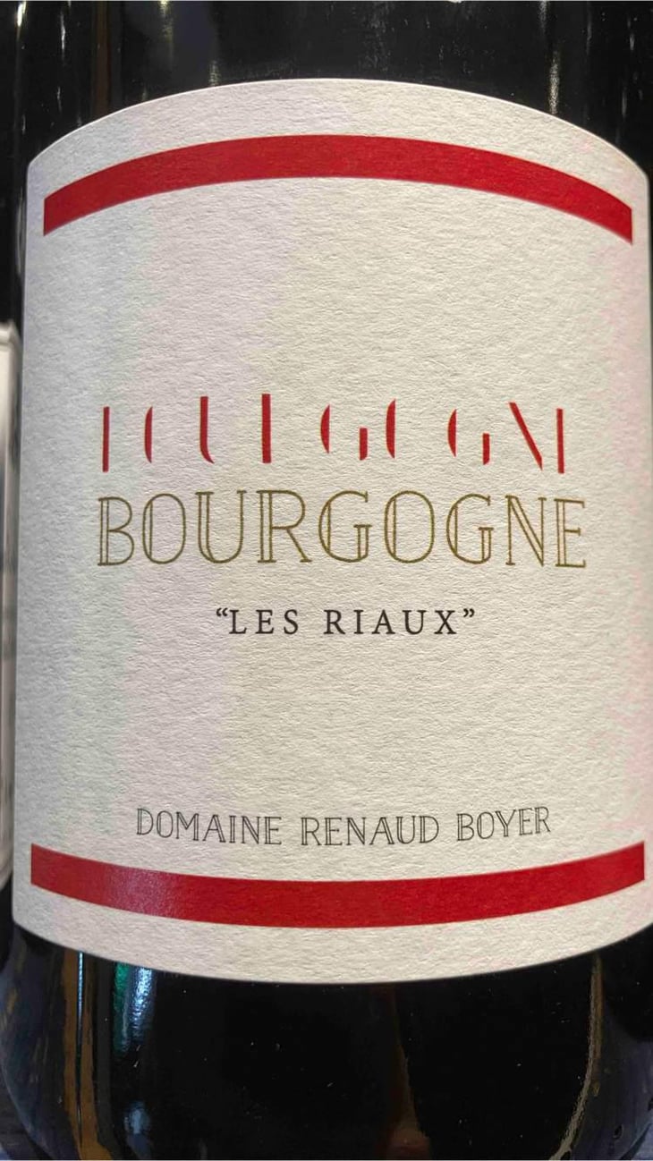 Bourgogne "Les Riaux" - Rouge - Domaine Renaud Boyer - Renaud Boyer 