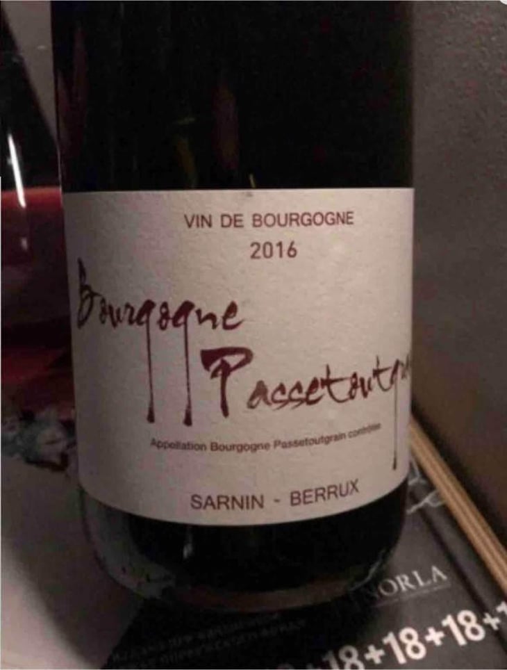 Bourgogne Passetoutgrain - Sarnin-Berrux - Jean-Pascal Sarnin & Jean-Marie Berrux 