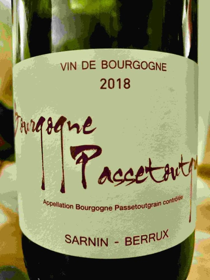 Bourgogne Passetoutgrain - Sarnin-Berrux - Jean-Pascal Sarnin & Jean-Marie Berrux 