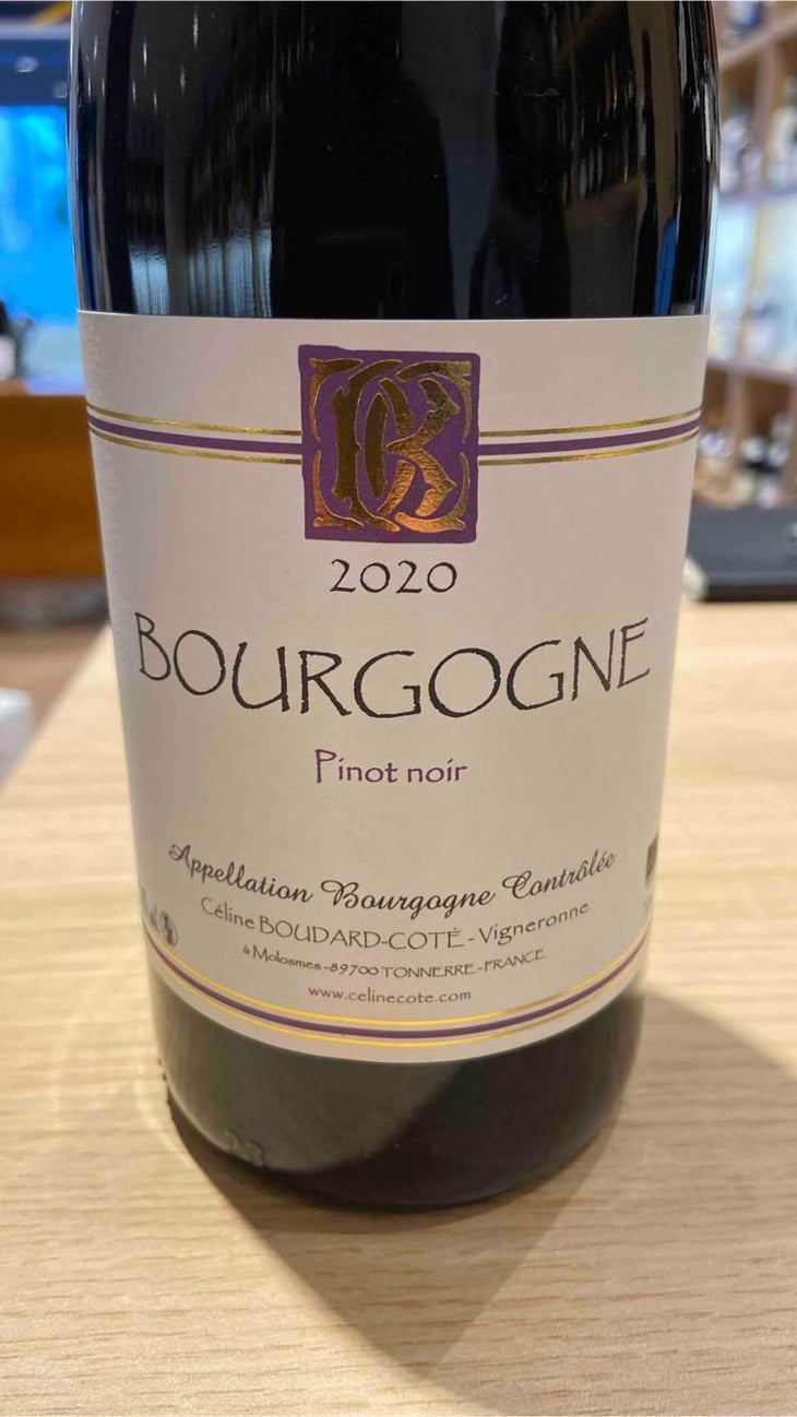 Bourgogne Pinot Noir - Céline Coté - Céline Boudard-Coté -2020
