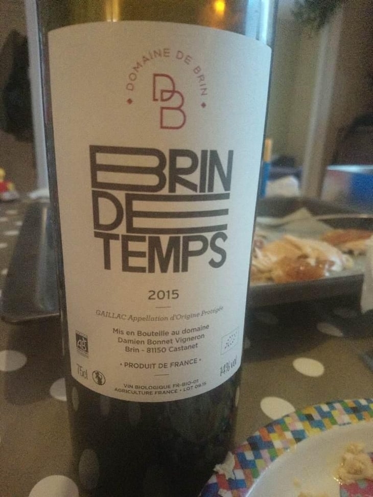 Brin de Temps - Domaine de Brin - Damien Bonnet 