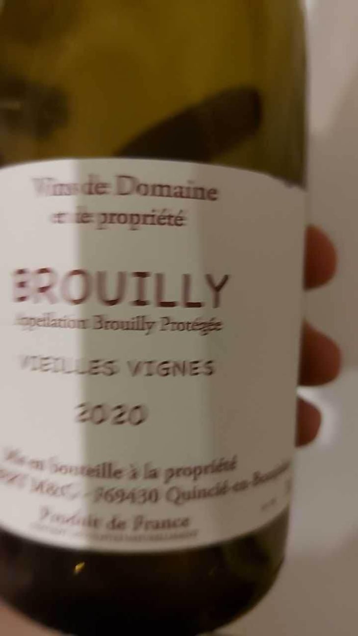 Brouilly Vieilles Vignes - Domaine Marcel Joubert - Carine Joubert 
