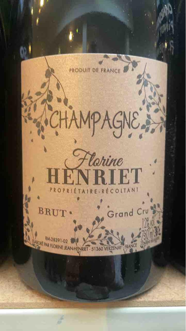 brut grand cru - Champagne Marc Henriet - Florine-Jean Henriet 