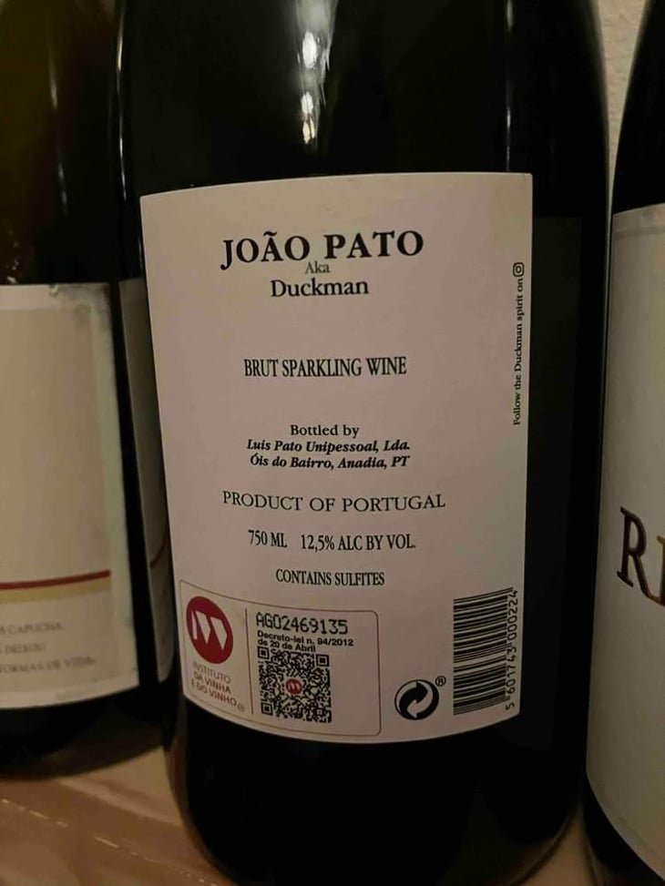 Espumante Bruto Branco - João Pato (a.k.a. Duckman) - Maria and Luis Pato 