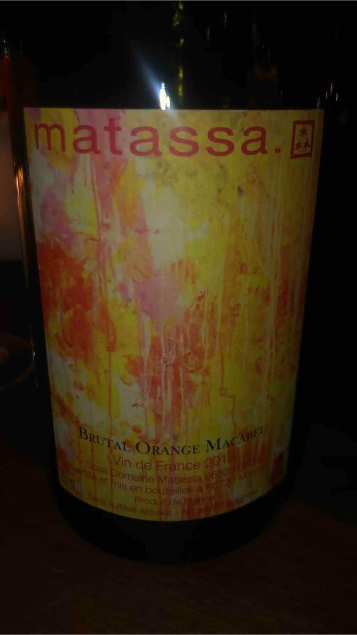 Brutal Orange Macabeu - Domaine Matassa - Tom Lubbe 
