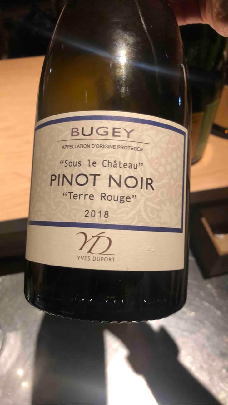 Bugey Sous le Château Pinot Noir Terre Rouge - Maison Yves Duport - Yves Duport -2018