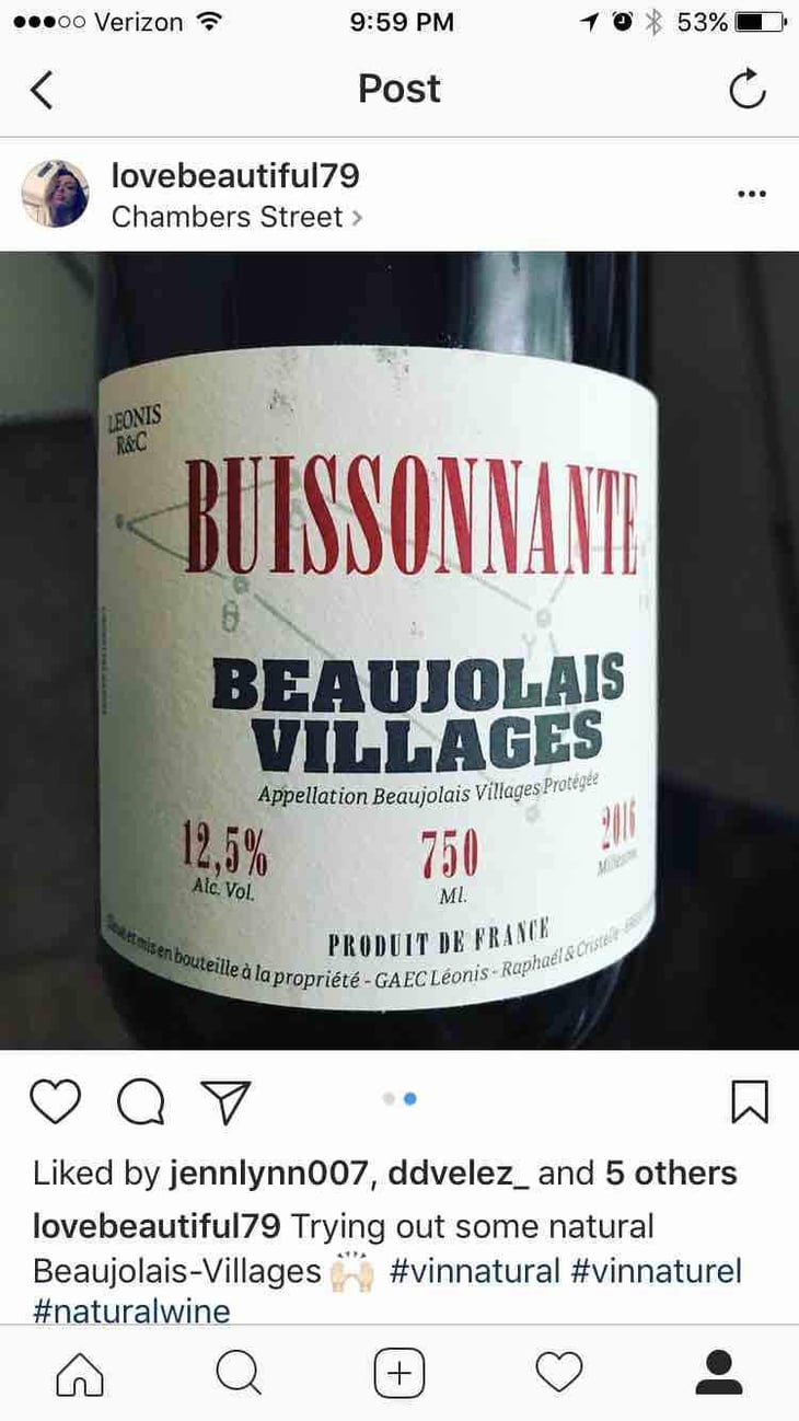 Buissonnante - Domaine Leonis - Cristelle & Raphaël Champier 