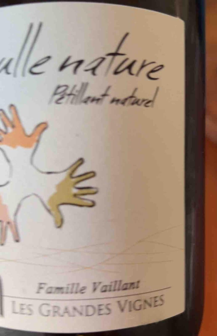 Bulle Nature Pet Nat blanc - Les Grandes Vignes - Laurence, Dominique & Jean-François Vaillant 