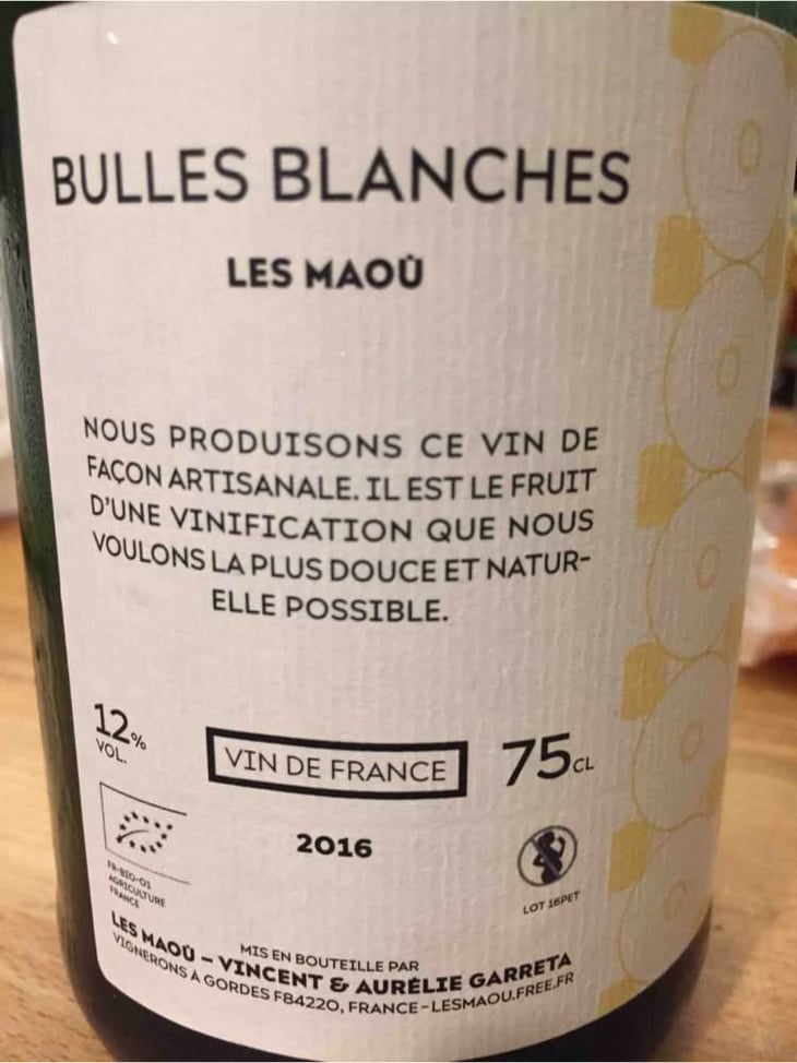 Bulles Blanches - Les Maoù - Aurélie & Vincent Garreta 
