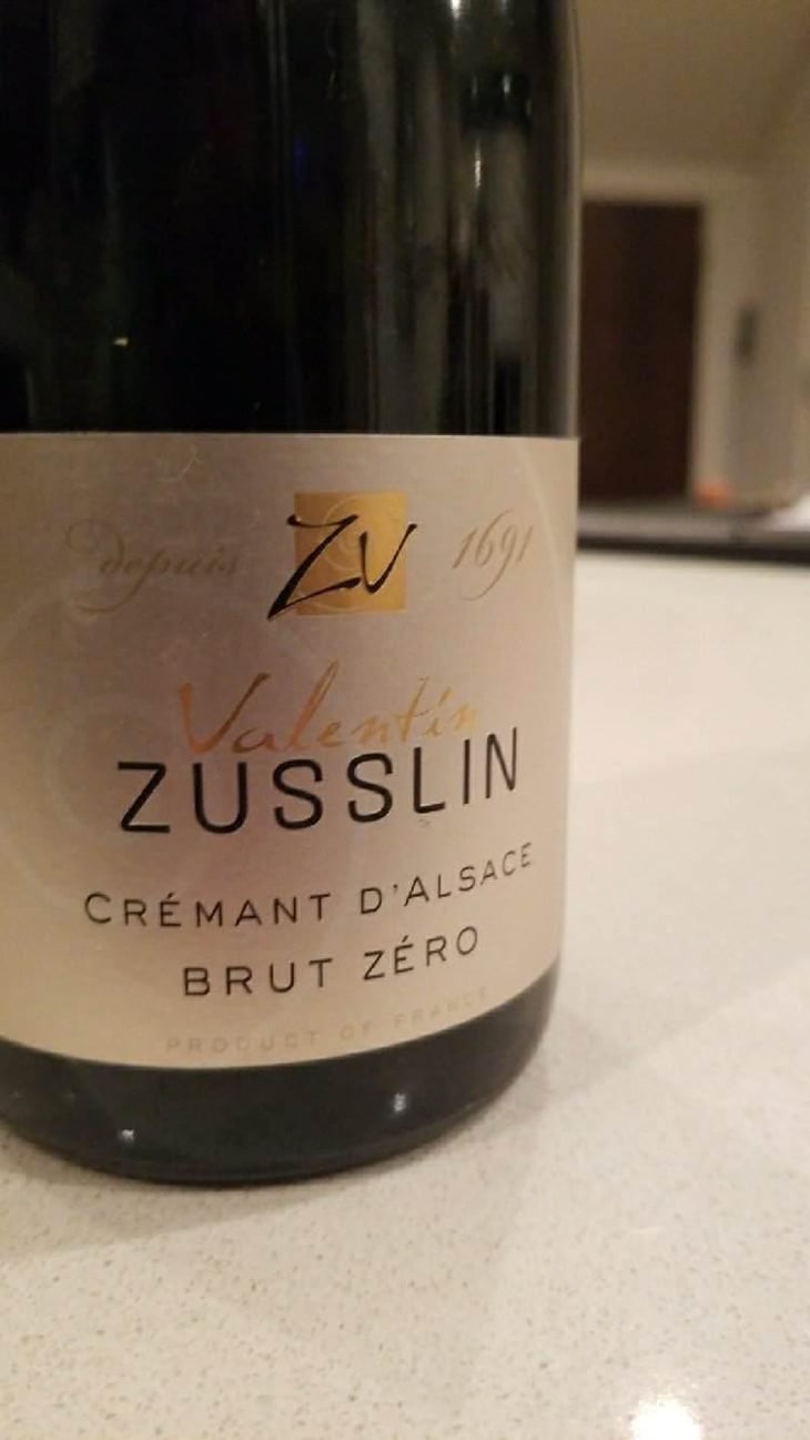 Cremant Brut Zero - Domaine Valentin Zusslin - Jean-Paul & Marie Zusslin 