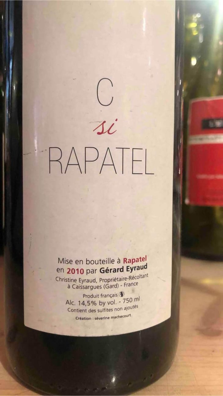 C Si Rapatel 2010 - Domaine de Rapatel - Gérard Eyraud -2010
