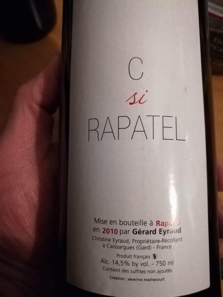 C Si Rapatel 2010 - Domaine de Rapatel - Gérard Eyraud -2010