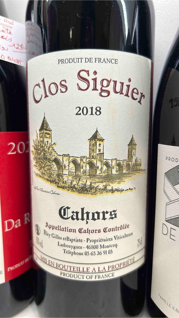Cahors - Clos Siguier - Baptiste & Gilles Bley -2018