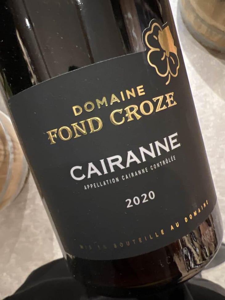 Cairanne Côtes du Rhône - Domaine Fond Croze - Bruno & Daniel Long -2020