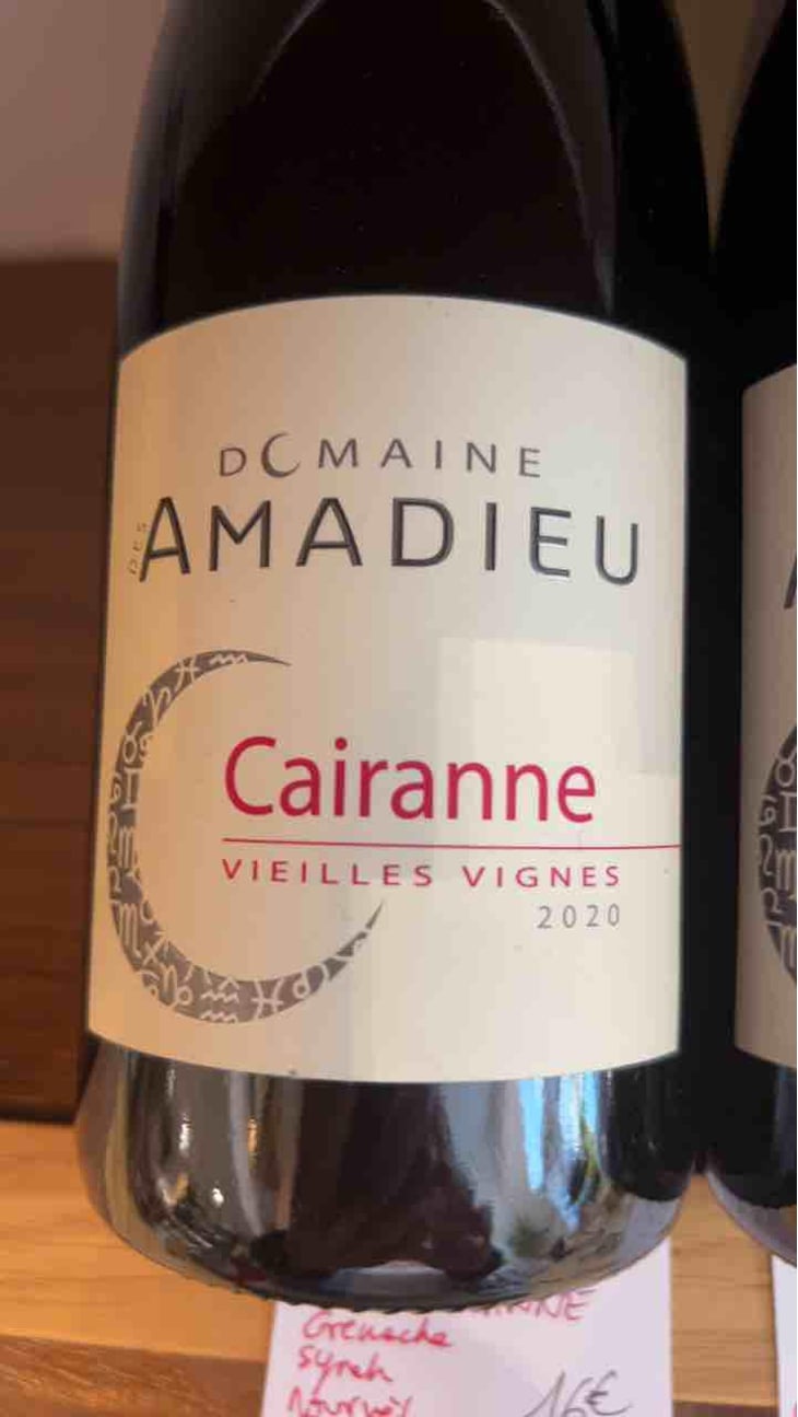 Cairanne vieilles vignes - Domaine des Amadieu - Corine & Yves Jean Houser 