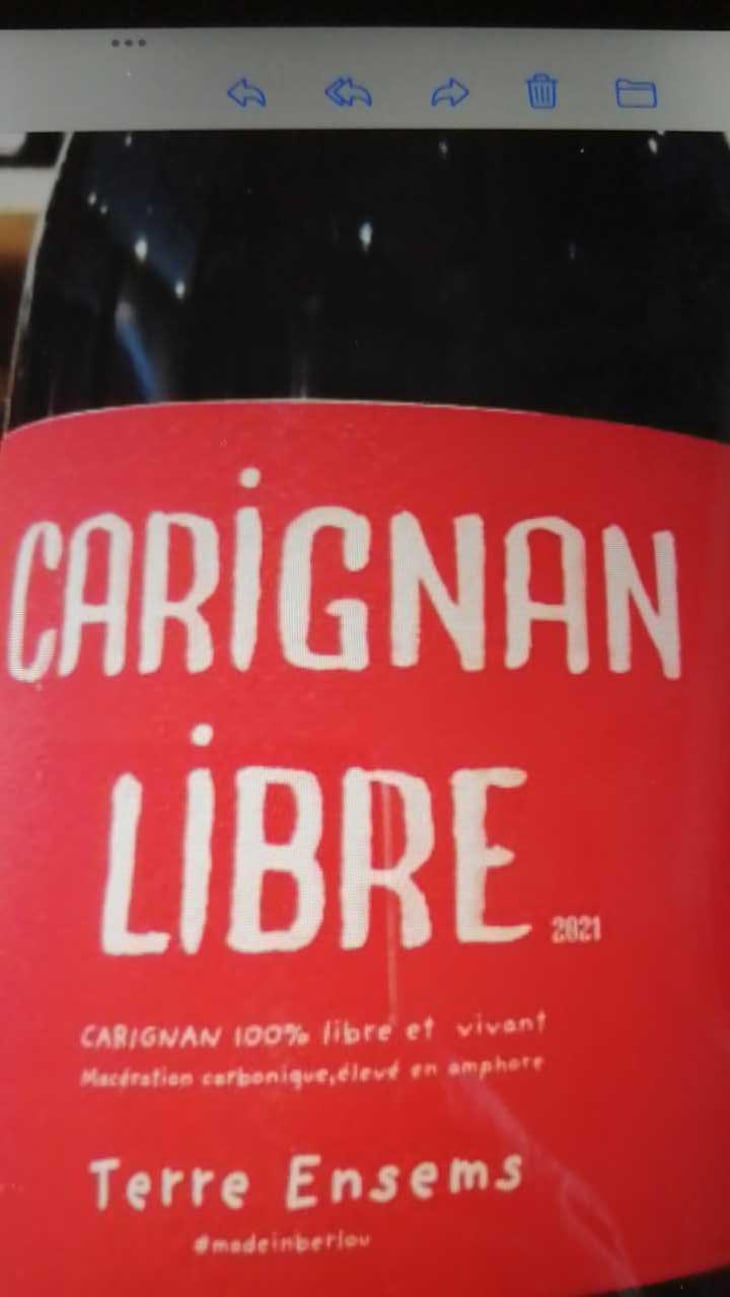 Carignan Libre - Terre Ensems - Krystel Costes & Michel Bouisseren 