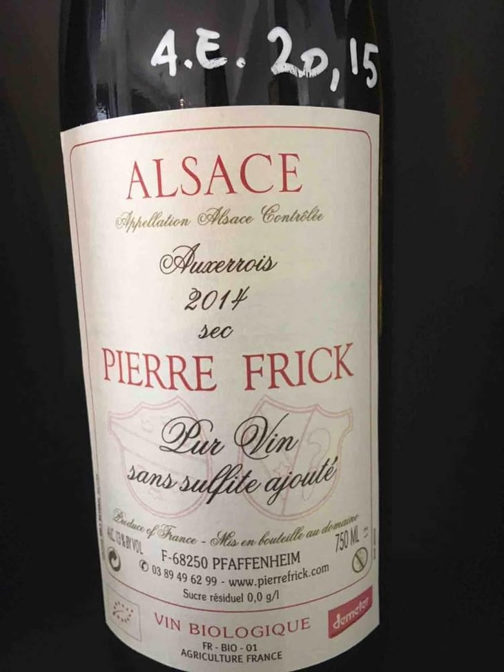 Carrière Auxerrois Sec - Domaine Pierre Frick - Jean-Pierre, Chantal et Thomas Frick 
