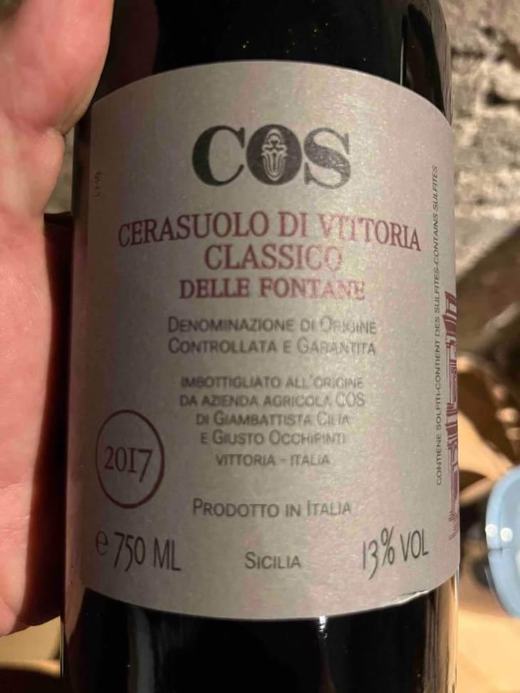 Cerauolo di Vittoria Classico delle Fontane - COS - Giambattista Cilia, Cirino Strano & Giusto Occhipinti 
