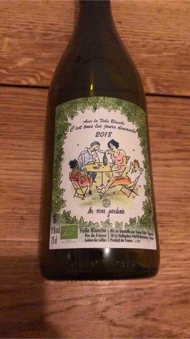 C'est tous les jours dimanche - Les Vins Jardinés - Yoann Gillot -2018
