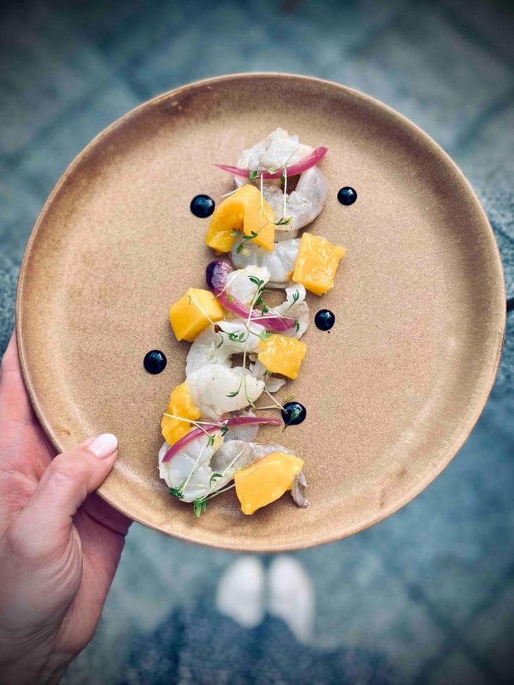 Ceviche De Crevettes &Mangue, Gingembre, Piment Et Citron Vert - Les GaRnements - 628179