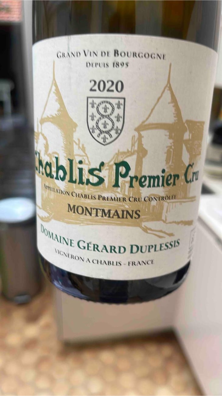 Chablis Premier Cru MONTMAINS - Domaine Gérard Duplessis - Lilian Duplessis 