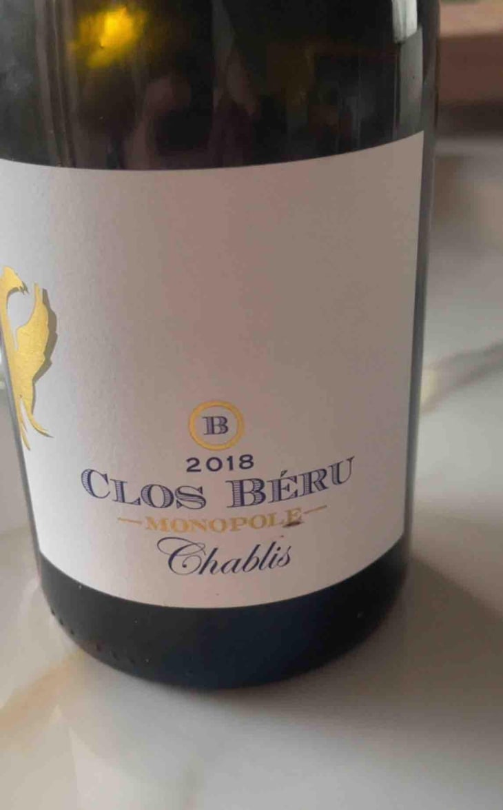Chablis "Clos Béru" - Monopole - Château de Béru - Athénaïs de Béru 