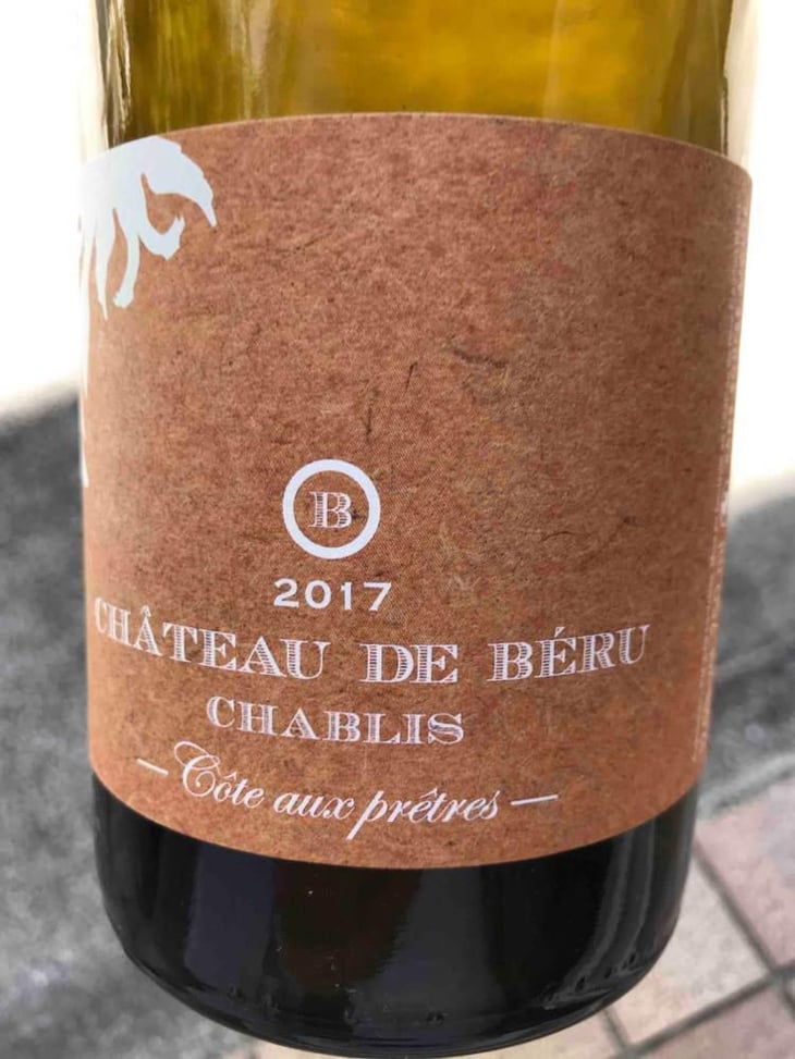 Chablis "Côte aux Prêtres" - Château de Béru - Athénaïs de Béru 