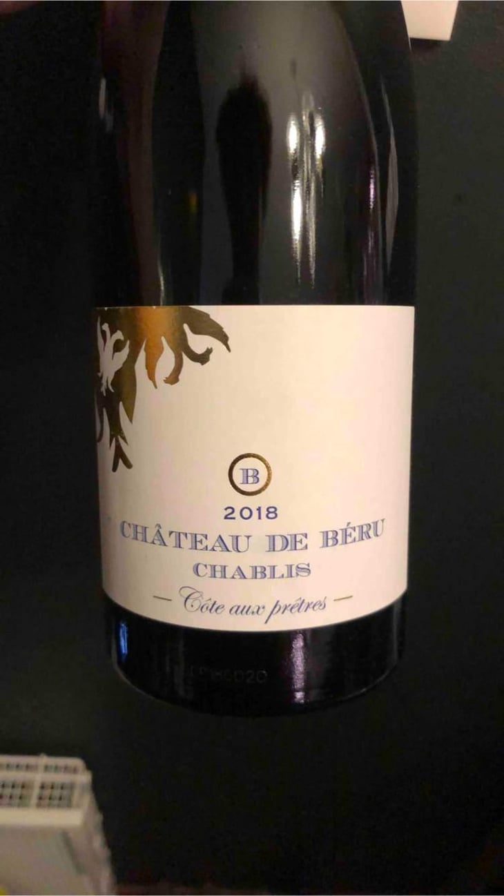 Chablis "Côte aux Prêtres" - Château de Béru - Athénaïs de Béru 