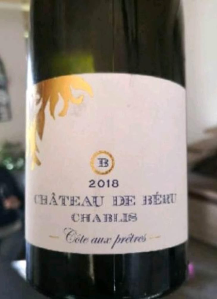 Chablis "Côte aux Prêtres" - Château de Béru - Athénaïs de Béru 