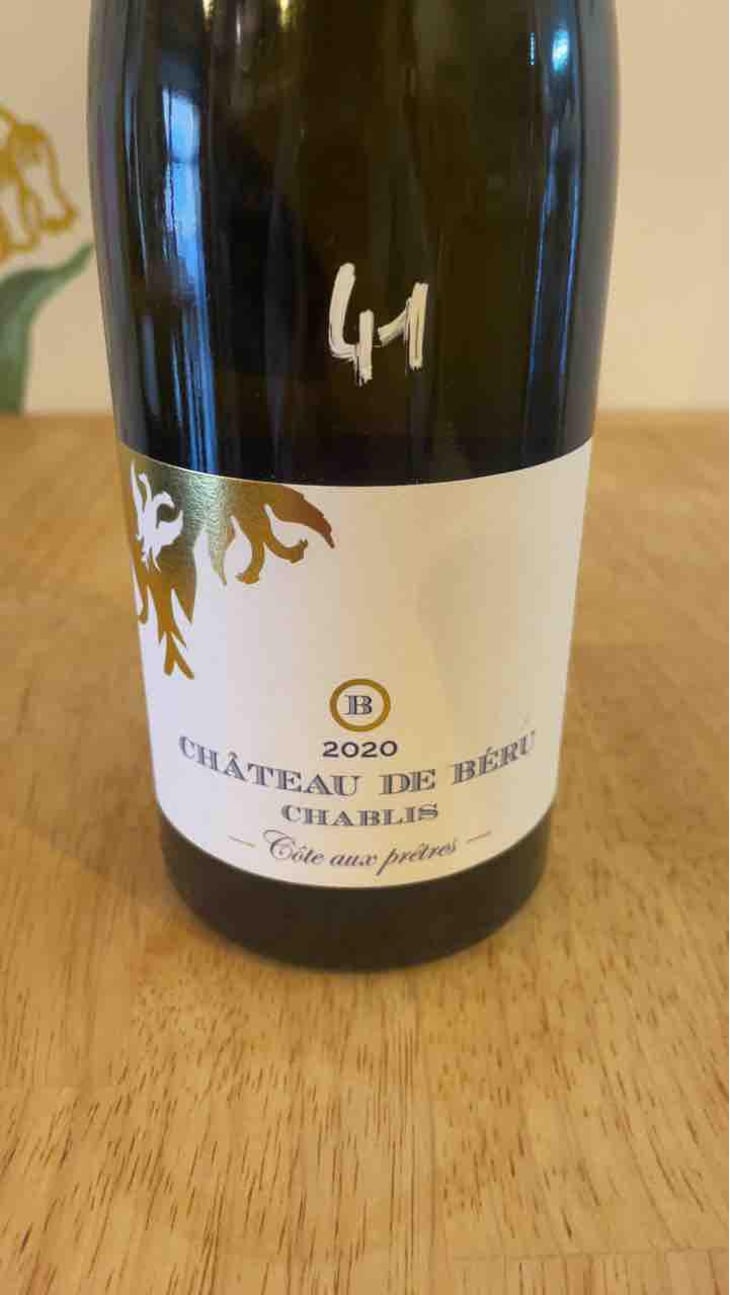 Chablis "Côtes aux Prêtres" (Sans soufre) - Château de Béru - Athénaïs de Béru 