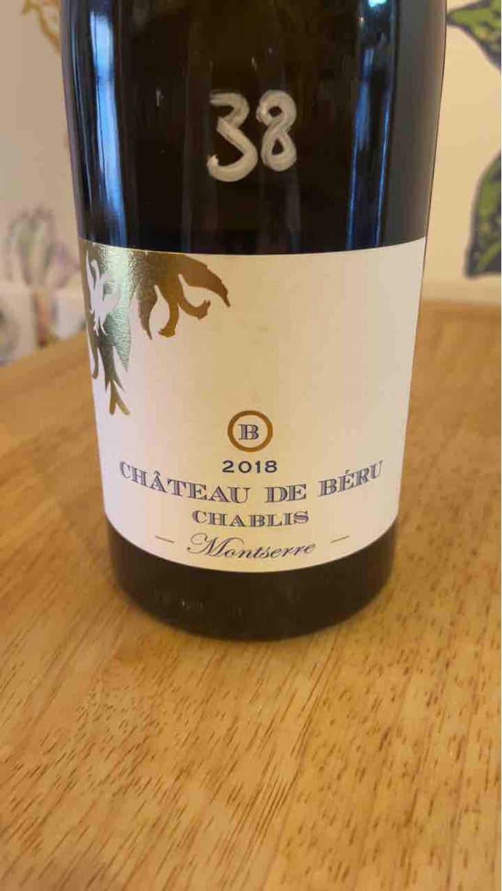 Chablis "Montserre" (Sans soufre) - Château de Béru - Athénaïs de Béru 