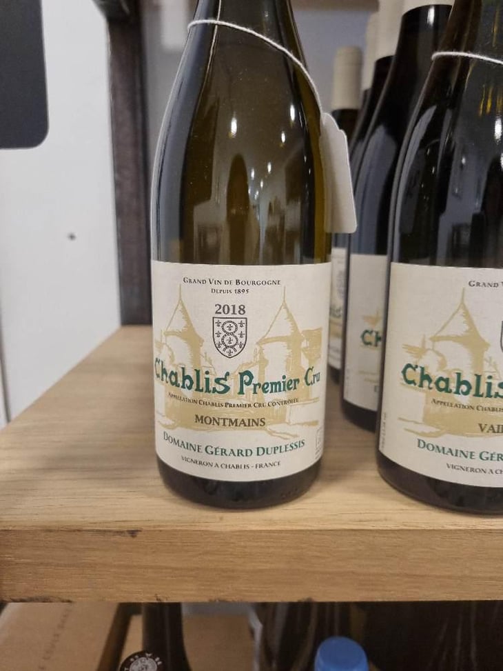 Chablis Premier Cru MONTMAINS - Domaine Gérard Duplessis - Lilian Duplessis 