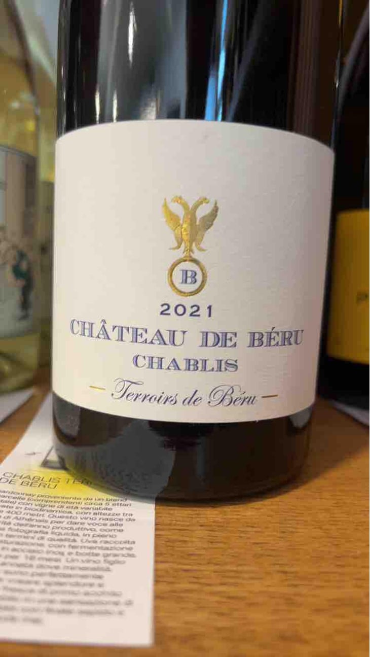Chablis "Terroirs de Béru" - Château de Béru - Athénaïs de Béru 
