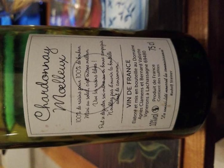Chardonnay moelleux - Domaine Bernard Vallette - Agnès Clamens & Bernard Vallette 