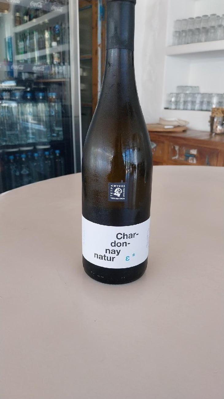 Chardonnay Natur - Tetramythos Winery - Τετράμυθος - Panos Papayiannopoulos, Aristos Spanos, Eustatius Spanos 