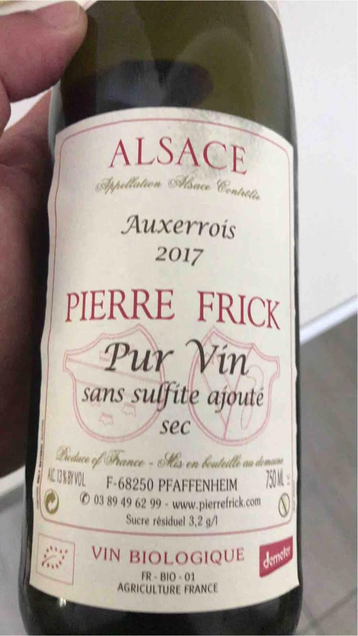 Chasselas - Domaine Pierre Frick - Jean-Pierre, Chantal et Thomas Frick 