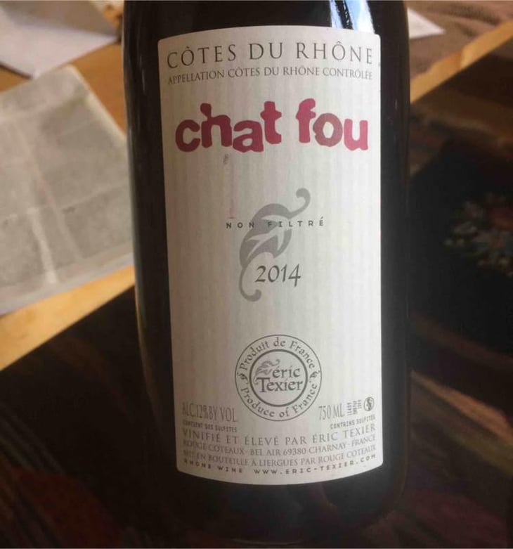 Chat Fou - Domaine Eric Texier - Laurence et Eric Texier 