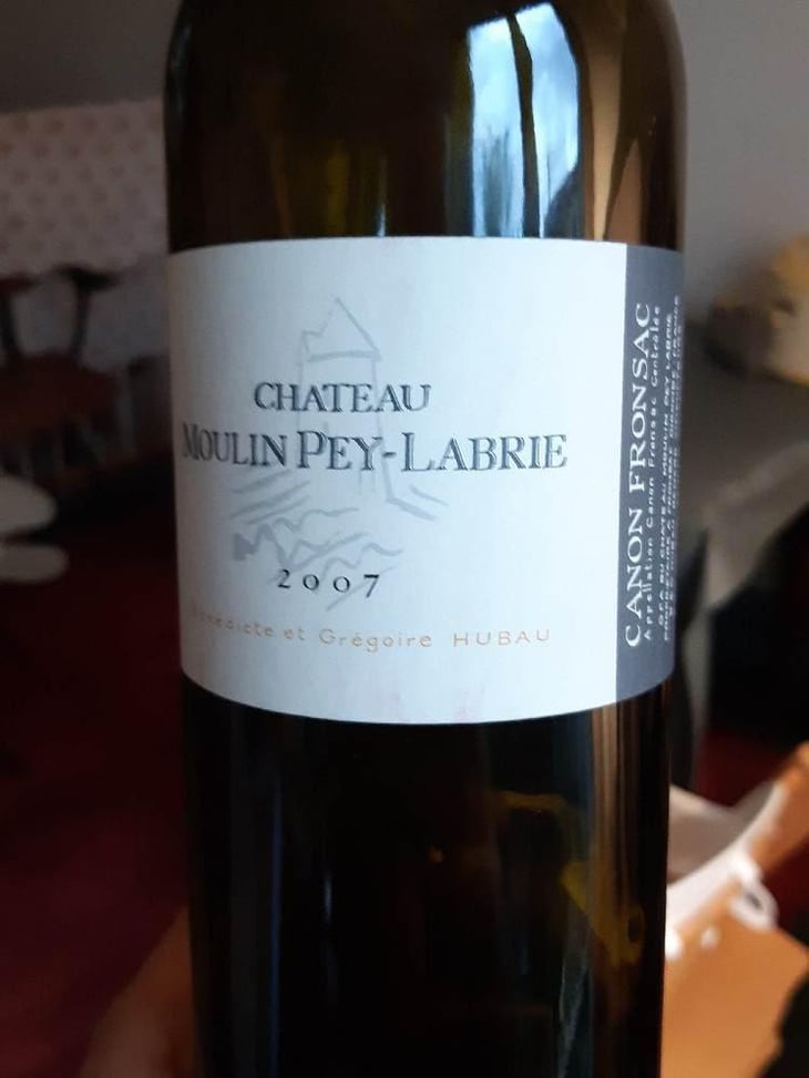 Canon Fronsac - Château Moulin Pey-Labrie - Bénédicte & Grégoire Hubau -2011