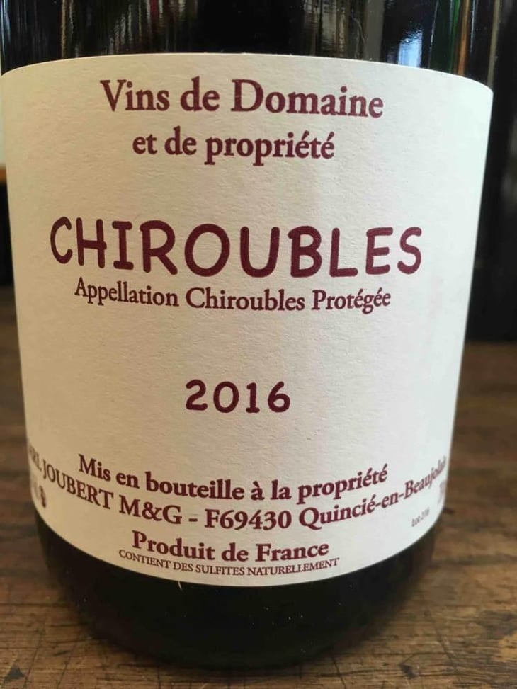 Chiroubles - Domaine Marcel Joubert - Carine Joubert 