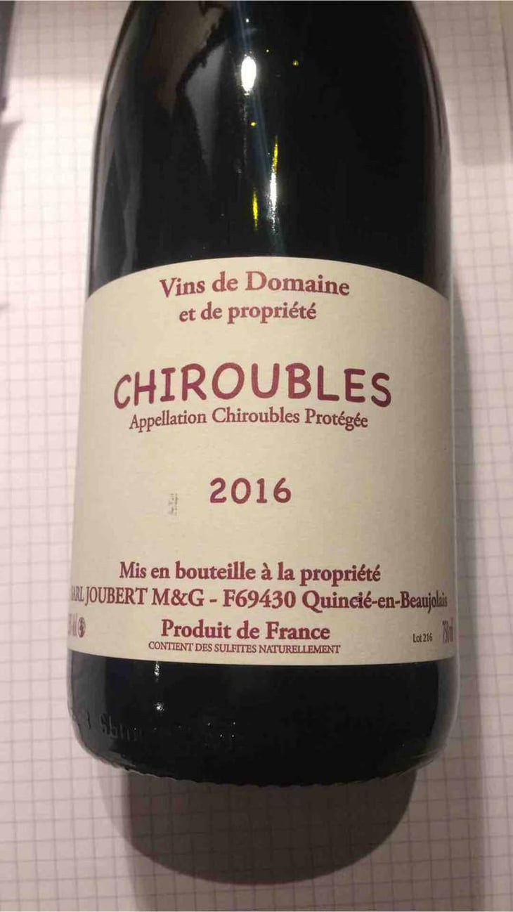 Chiroubles - Domaine Marcel Joubert - Carine Joubert 